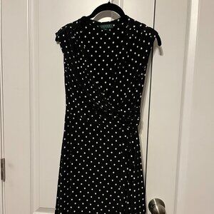 Polka Dot Wrap Dress - Size 4P